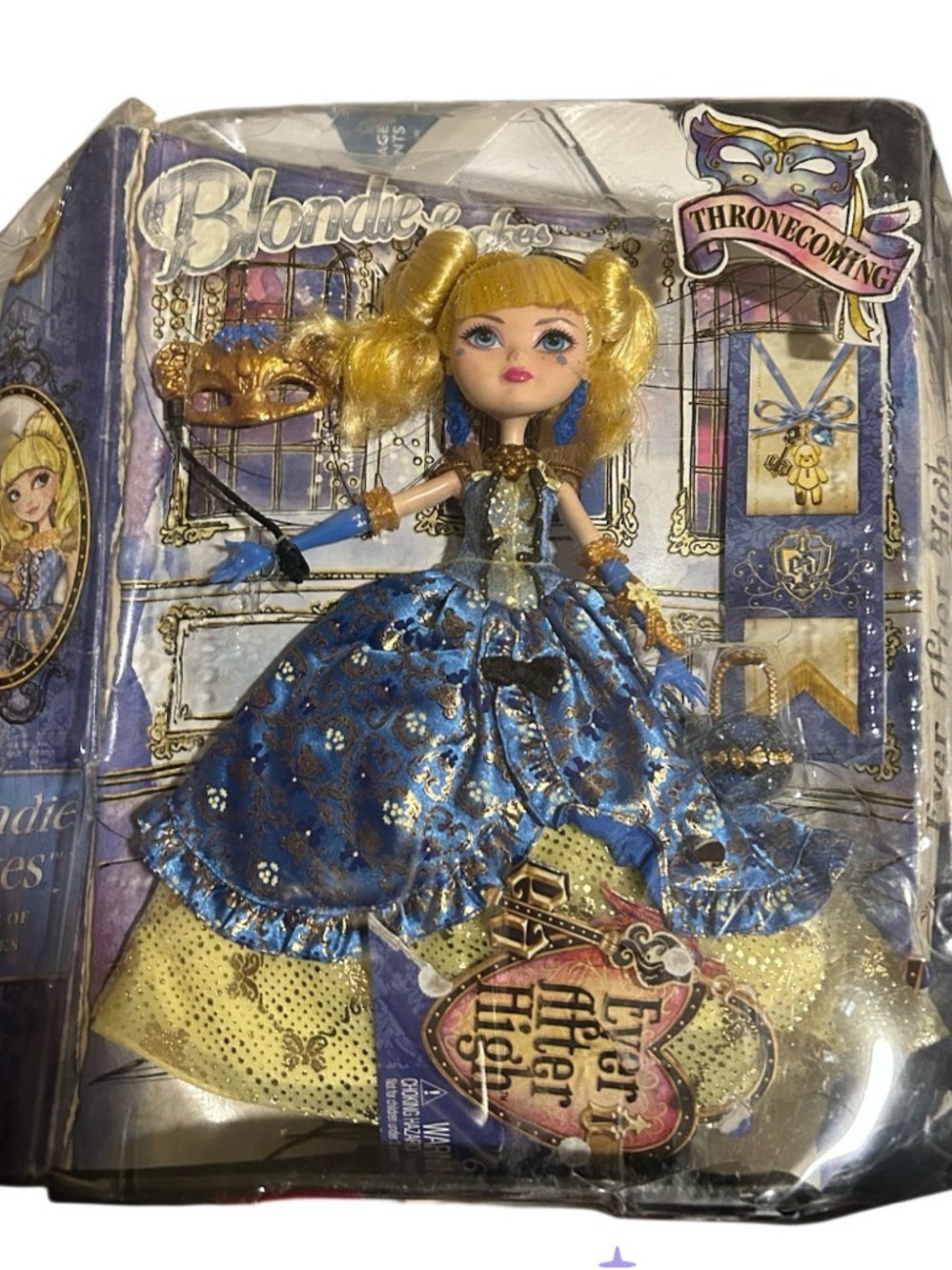 Ever After High Blondie Lockes Thronecoming Blue & Gold Doll